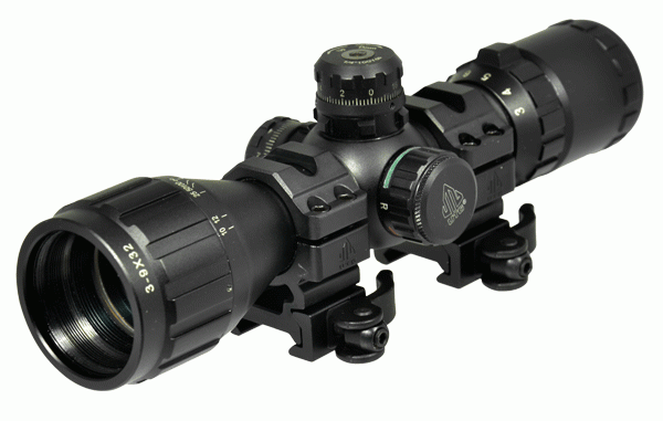UTG 3-9X 32mm ZF mit Rot/Grün Mil-dot, Montage